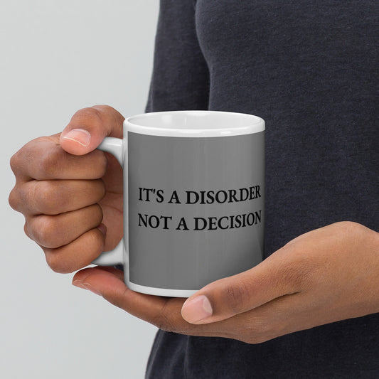 White/Grey glossy mug
