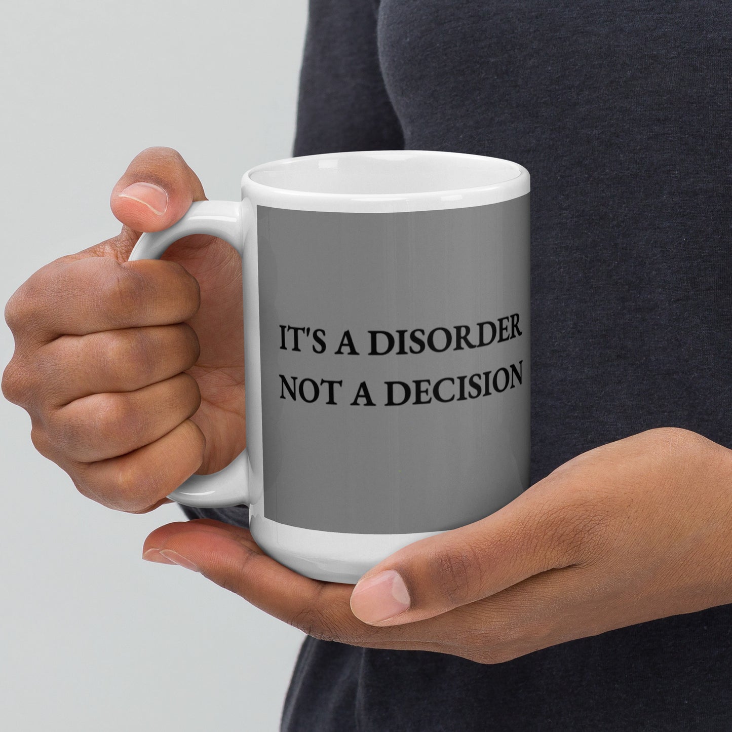 White/Grey glossy mug