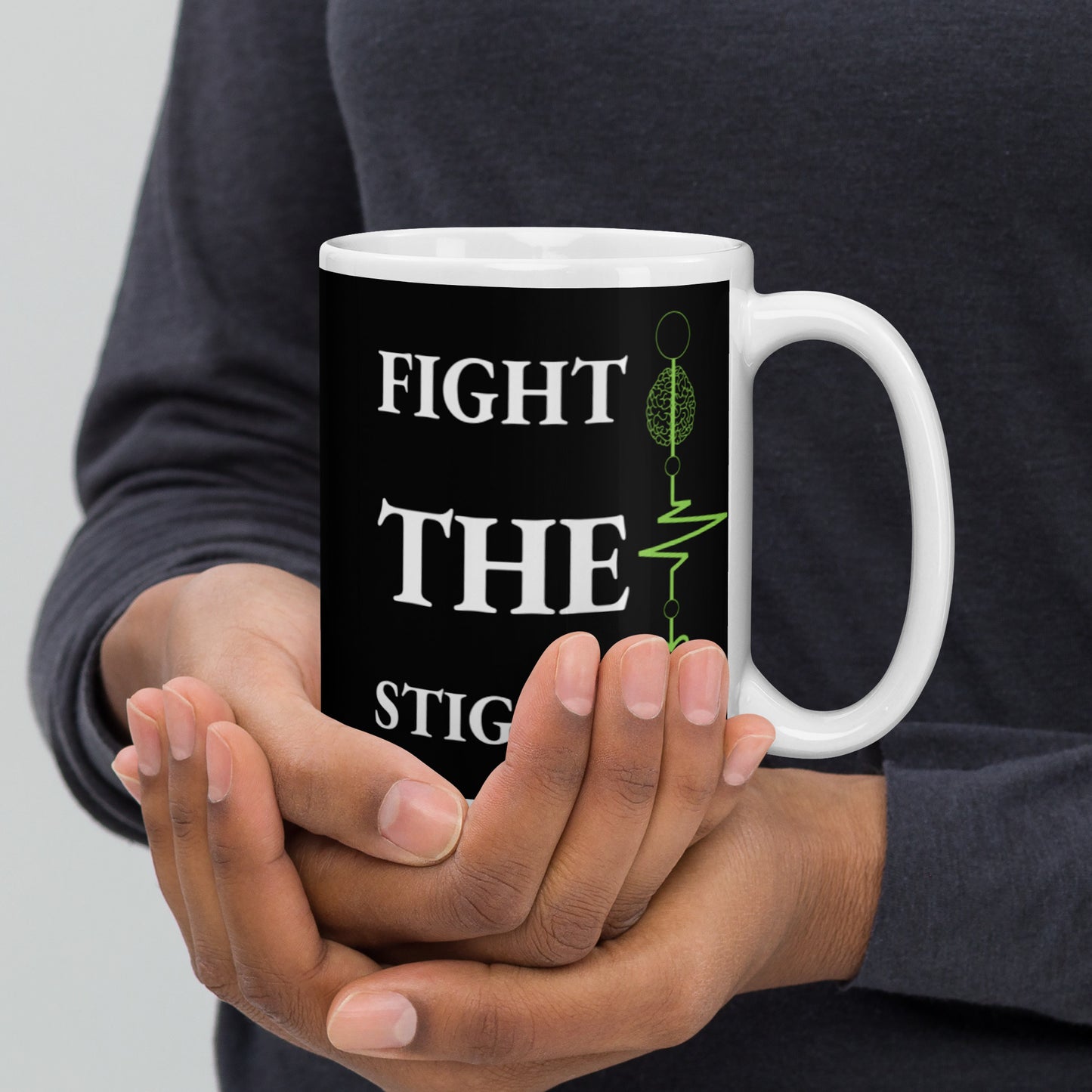 Black Mug "Fight The Stigma"