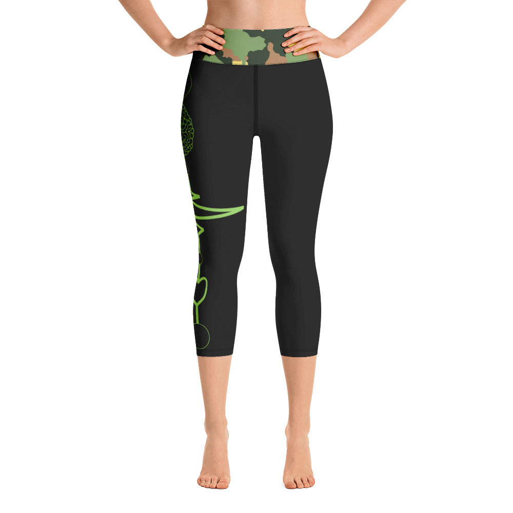 Women's Yoga Capri Leggings Black